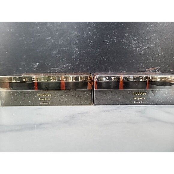 Pier 1 Imports Unscented Votives Two Sets Of 6 Orange And Black, READ - Picture 5 of 10